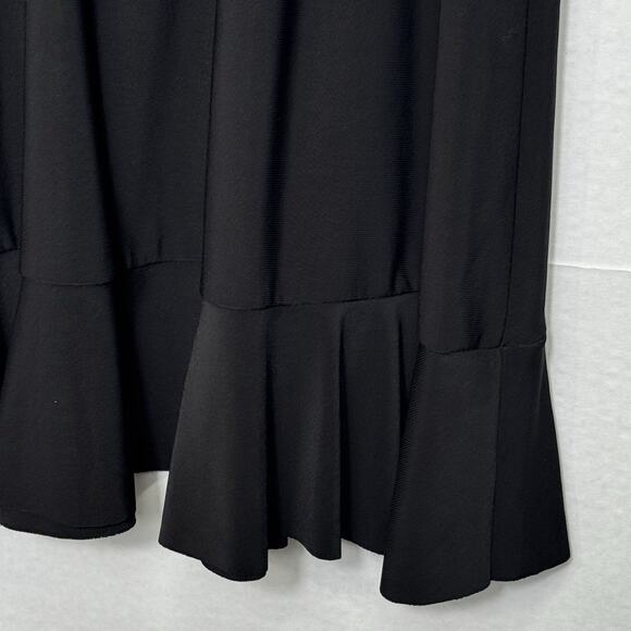 Tash + Sophie Women’s Black Dress Size Small Short Sleeve Faux Wrap Ruffle Hem - Picture 6 of 8